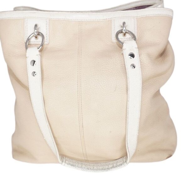 Coach Penelope B1282-F19264 Tan and Ivory Pebbled Leather Bag - Picture 3 of 11